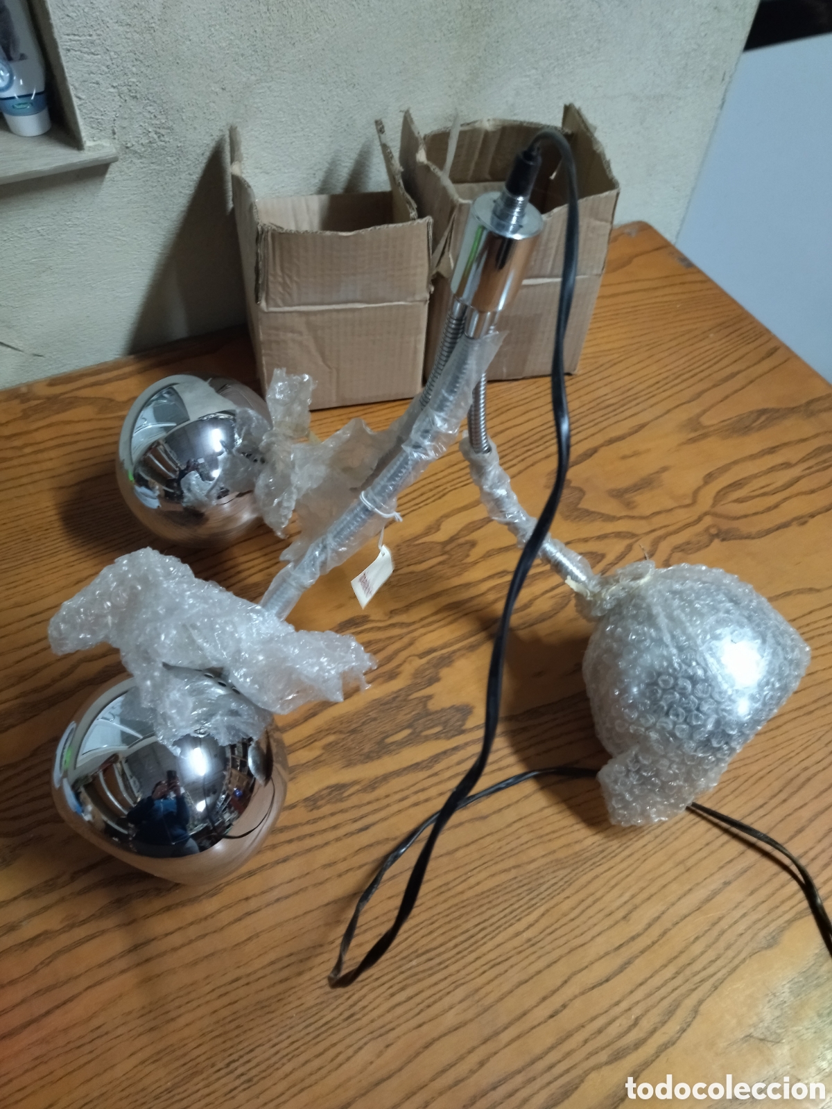 Vintage: Lampara flexo space age, eyeball con 3 brazos. Sin usar. - Foto 9