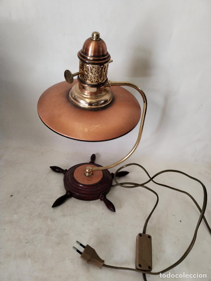 Vintage: lampara farol timon barco - Foto 3