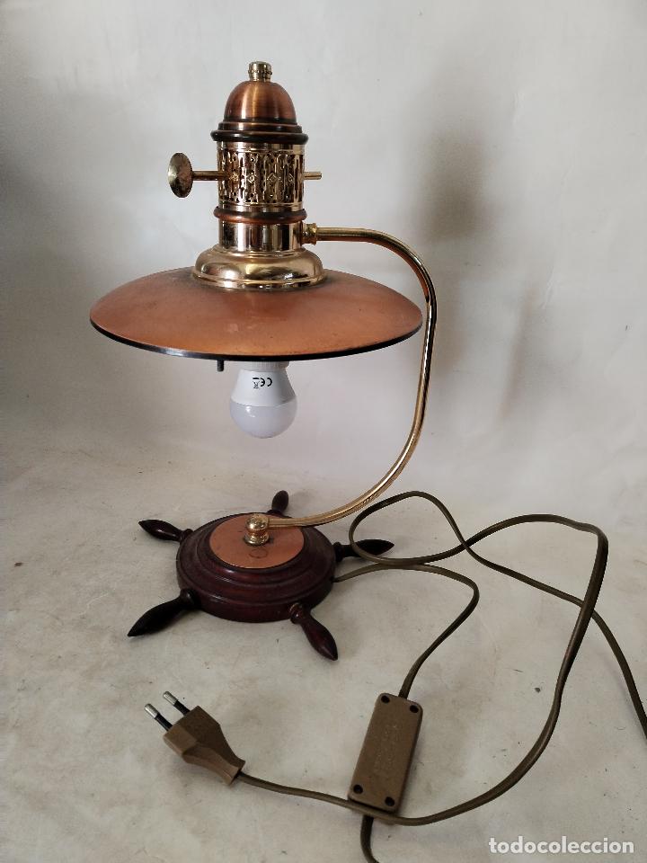 Vintage: lampara farol timon barco - Foto 4