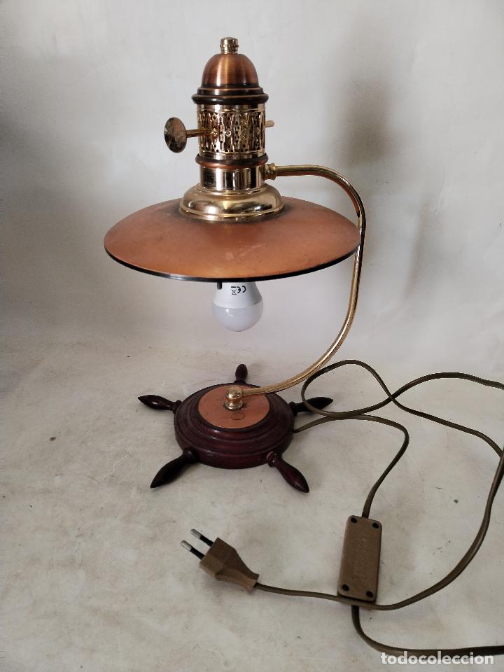 Vintage: lampara farol timon barco - Foto 5