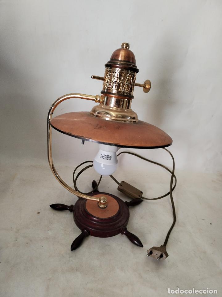 Vintage: lampara farol timon barco - Foto 1