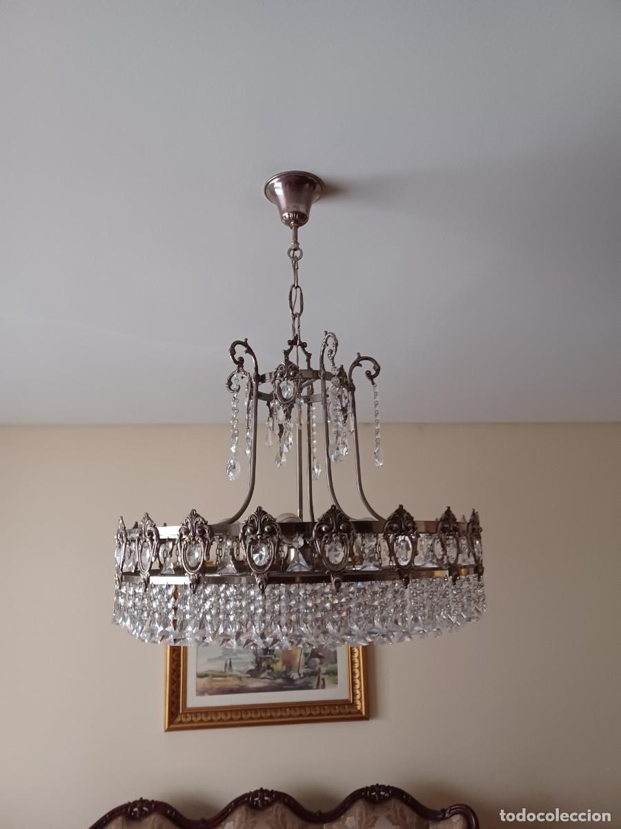 Vintage: Lampara de cristal de strass 80 cm di&aacute;metro - Foto 3