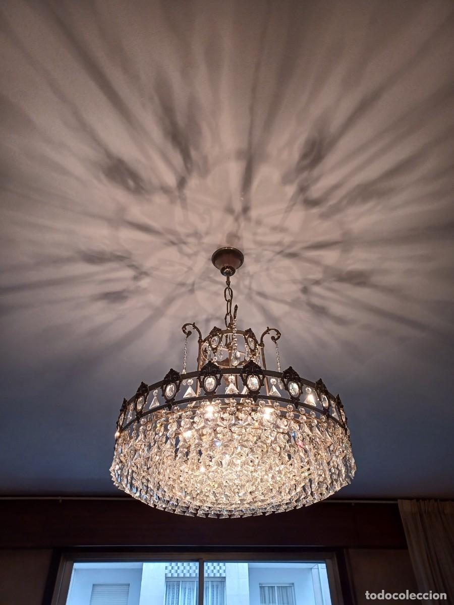 Vintage: Lampara de cristal de strass 80 cm di&aacute;metro - Foto 6