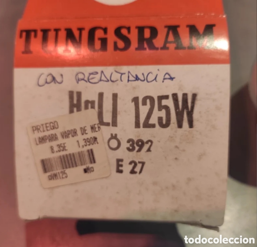 Vintage: L&aacute;mpara vapor 125W. Nueva. - Foto 3