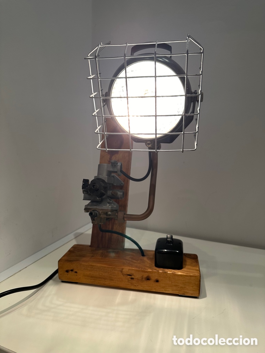 Vintage: L&aacute;mpara de sobremesa industrial - Foto 13