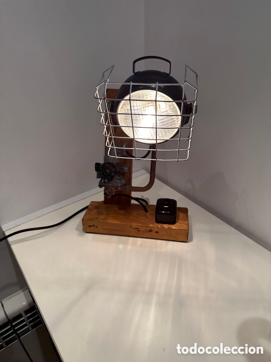 Vintage: L&aacute;mpara de sobremesa industrial - Foto 14