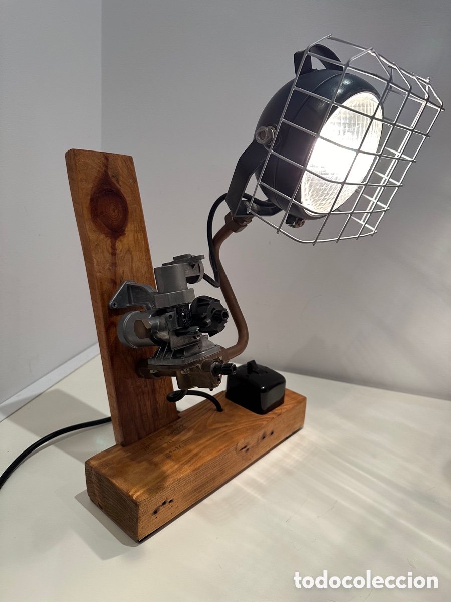 Vintage: L&aacute;mpara de sobremesa industrial - Foto 16