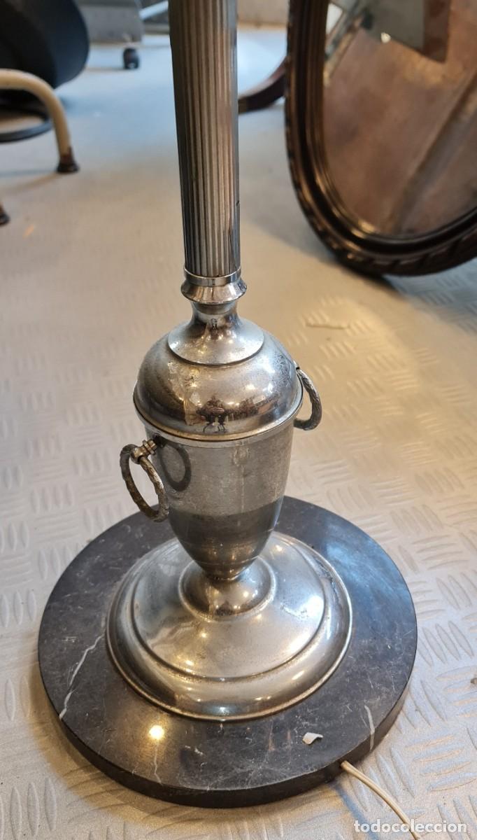 Vintage: Lampara de pie con base m&aacute;rmol y metal - Foto 2