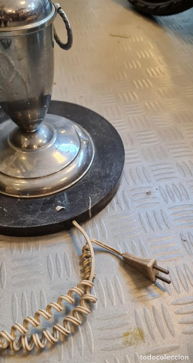Vintage: Lampara de pie con base m&aacute;rmol y metal - Foto 3