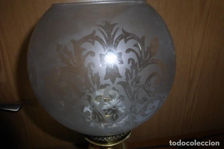 Vintage: Quinque electricado con globo de cristal - Foto 2
