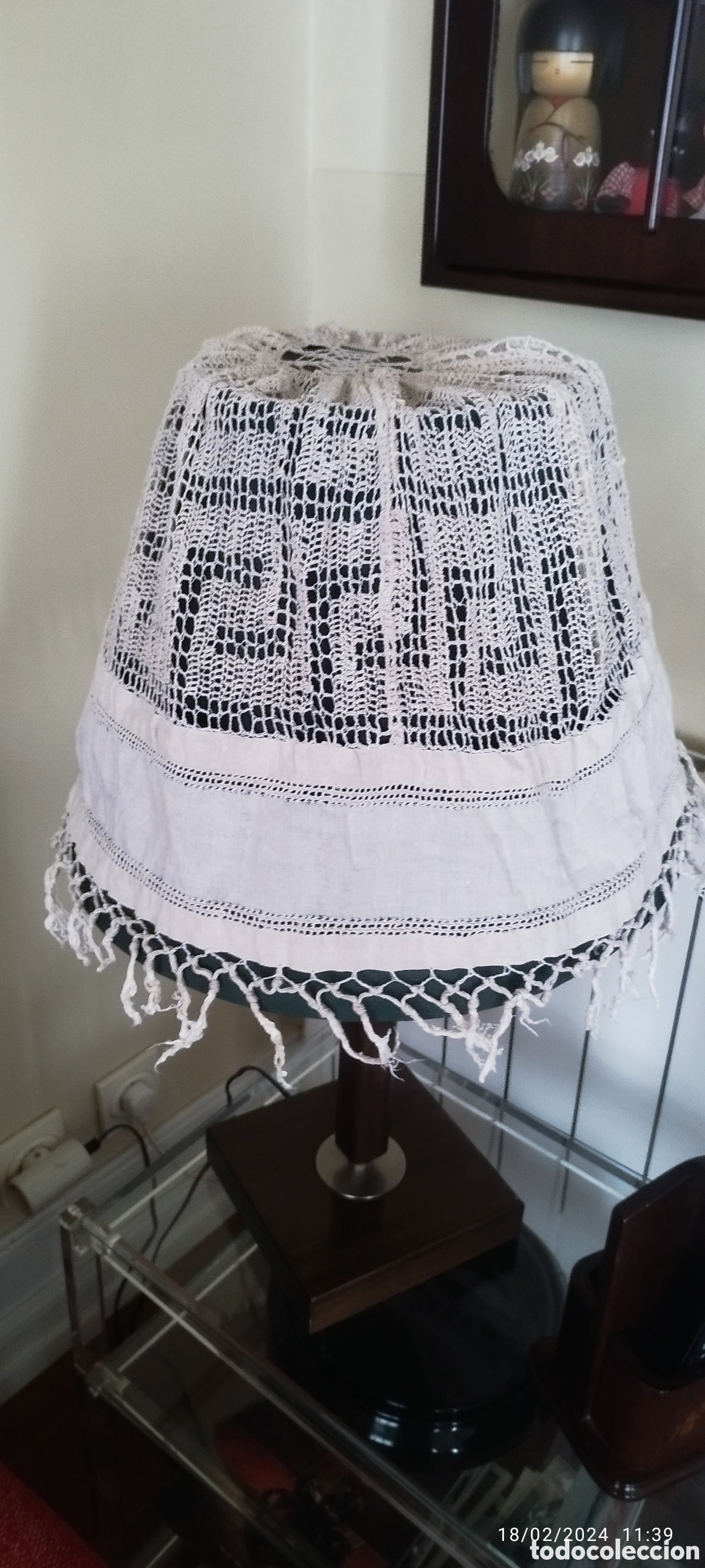 Vintage: Cubre pantallas de hilo - Foto 1