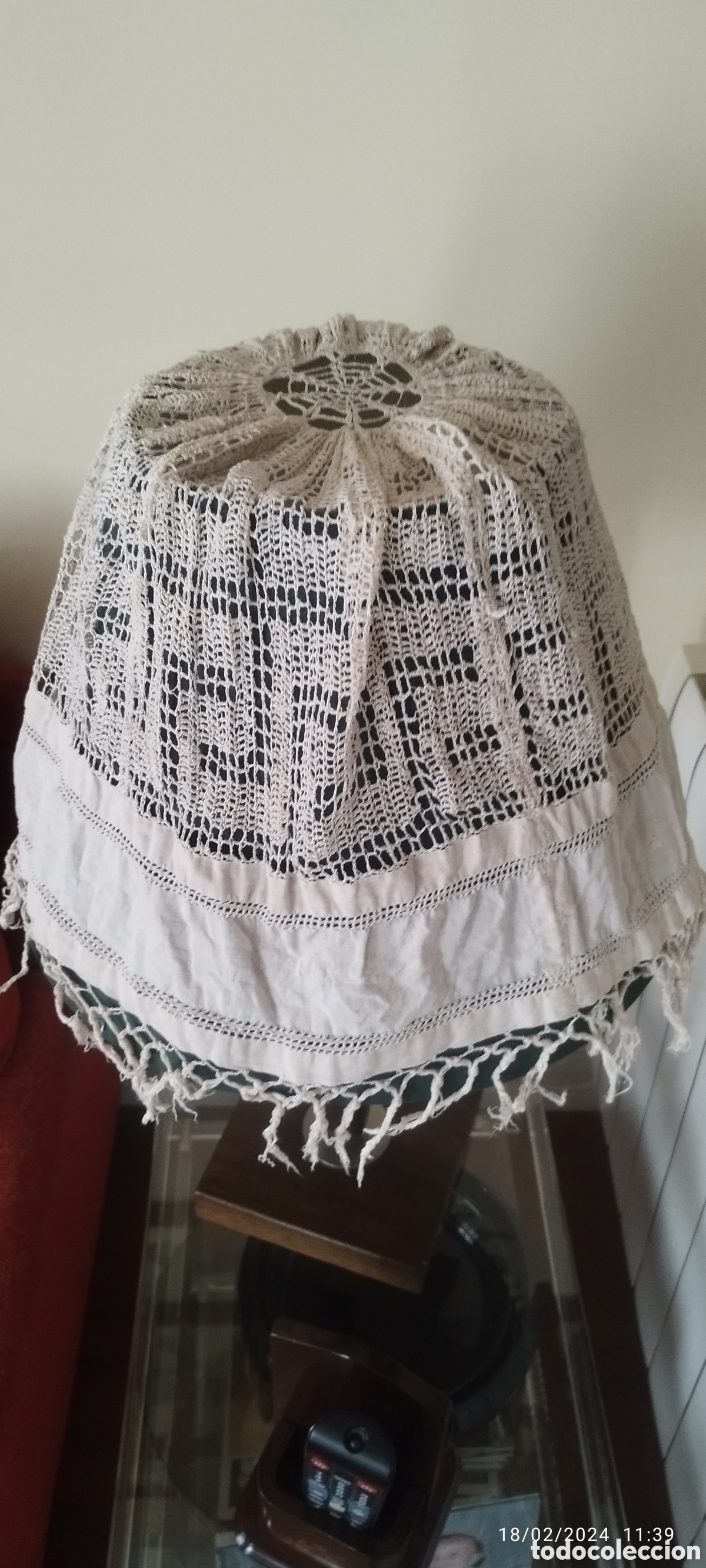 Vintage: Cubre pantallas de hilo - Foto 6
