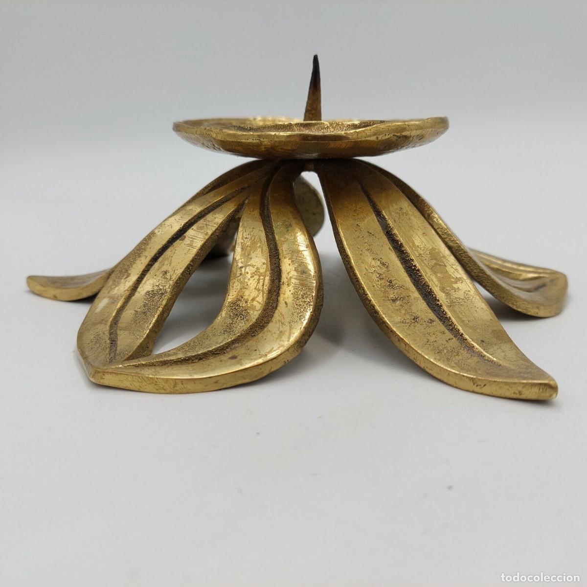 Vintage: Candelabro de latoń brutalista - Foto 3