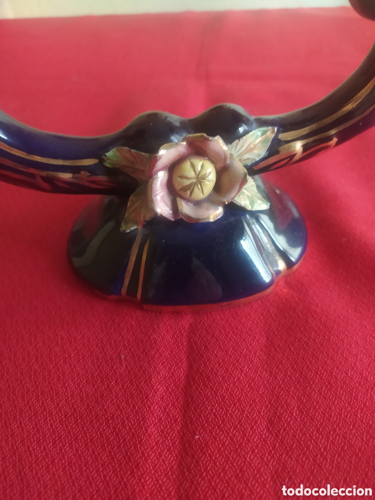 Vintage: Candelabro de porcelana antiguo - Foto 2
