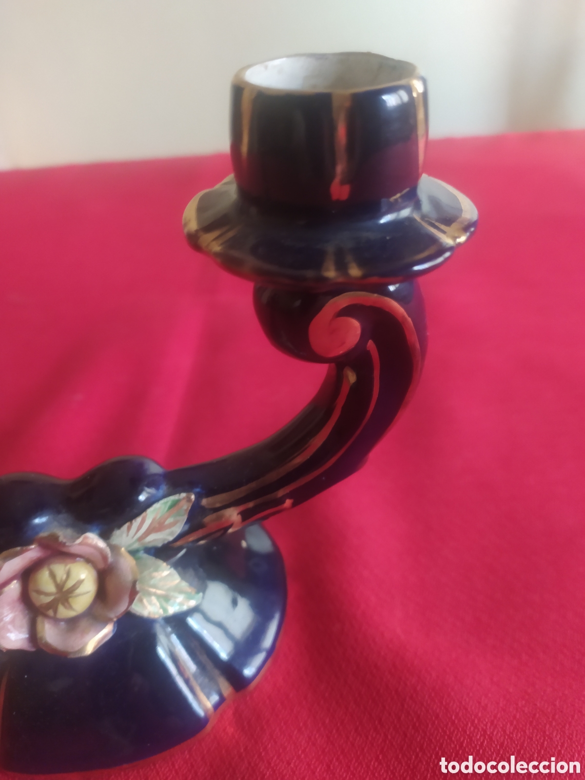 Vintage: Candelabro de porcelana antiguo - Foto 3