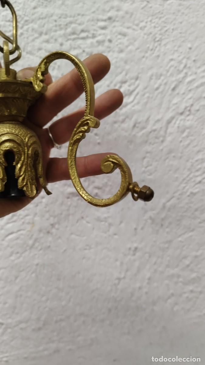 Vintage: Antiguo aplique de l&aacute;mpara de bronce - Foto 7