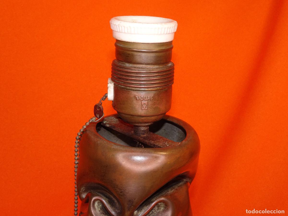 Vintage: Lampara en bronce,base,sobremesa. - Foto 3