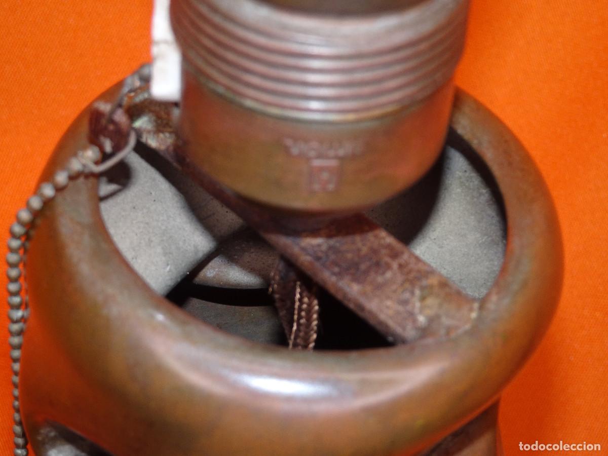 Vintage: Lampara en bronce,base,sobremesa. - Foto 5