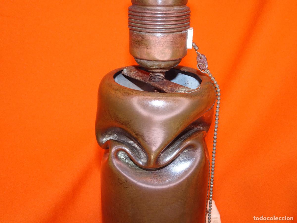 Vintage: Lampara en bronce,base,sobremesa. - Foto 9