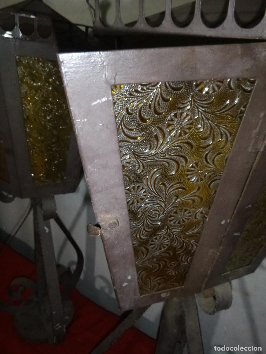 Vintage: LAMPRAS FAROLE S HIERRO FORJA - Foto 7