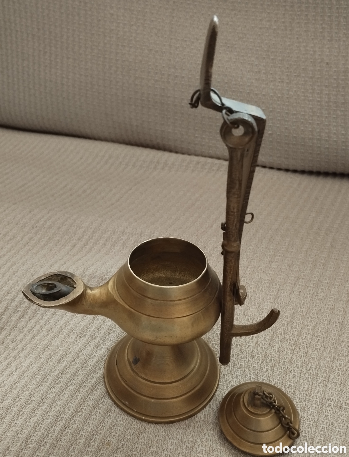 Vintage: ANTIGUO CANDIL DE BRONCE - Foto 4