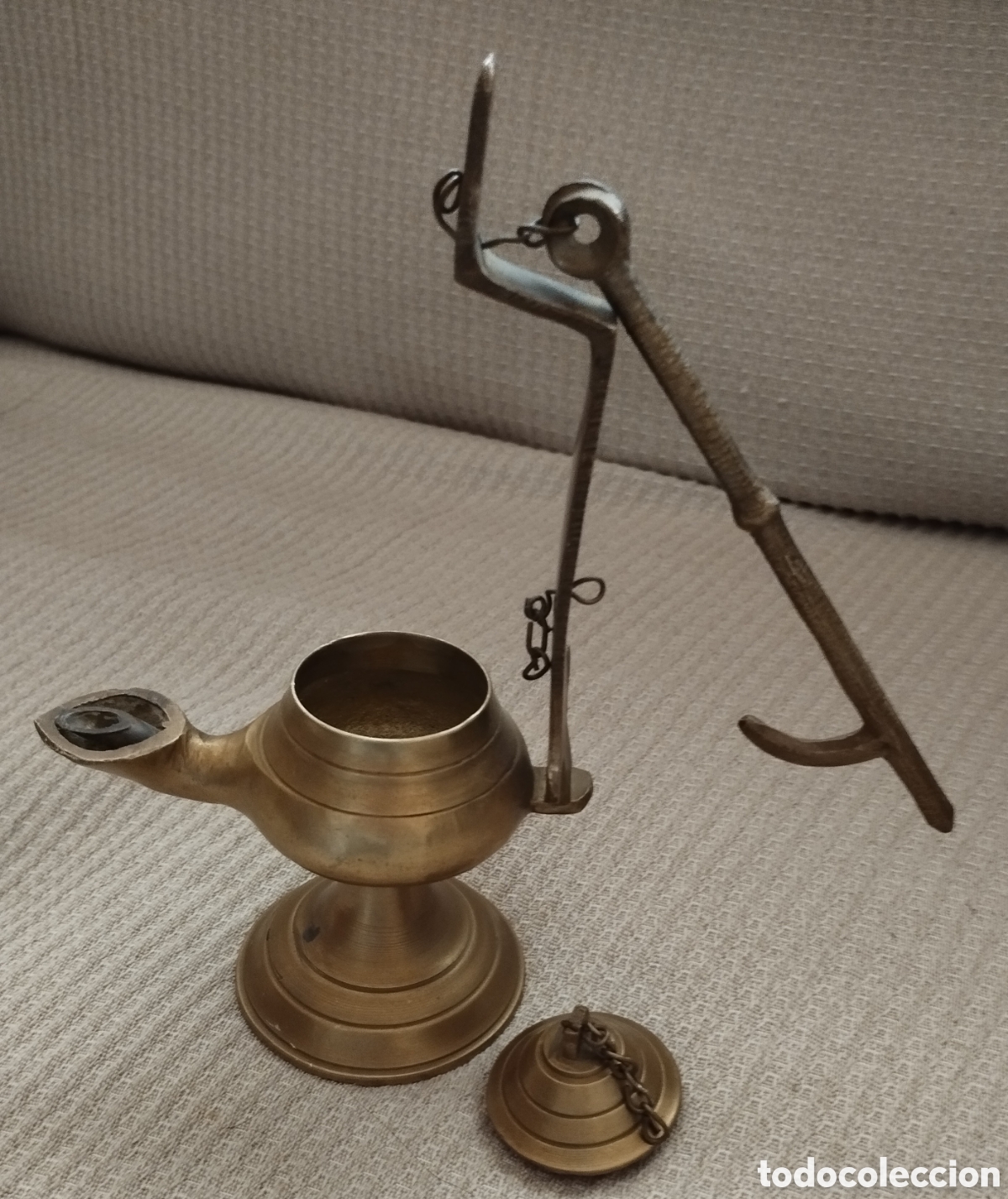 Vintage: ANTIGUO CANDIL DE BRONCE - Foto 1