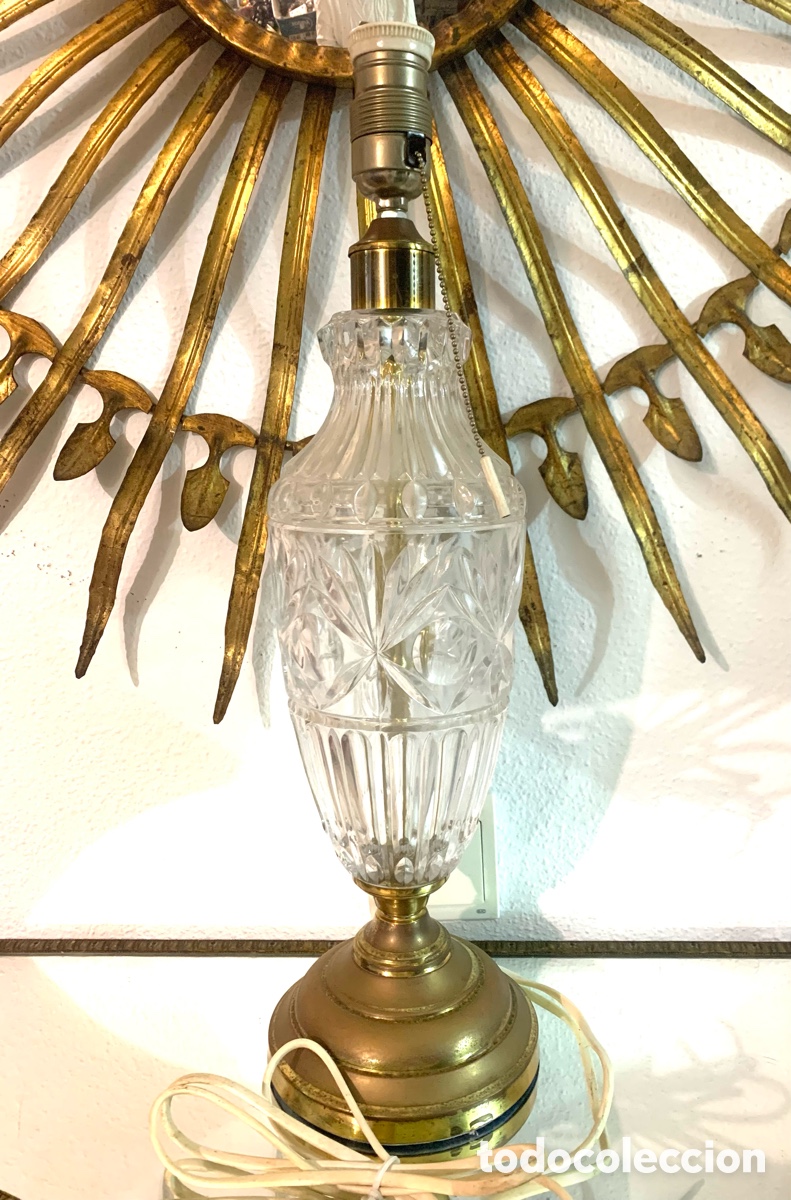 Vintage: L&Aacute;MPARA VINTAGE DE CRISTAL - Foto 2