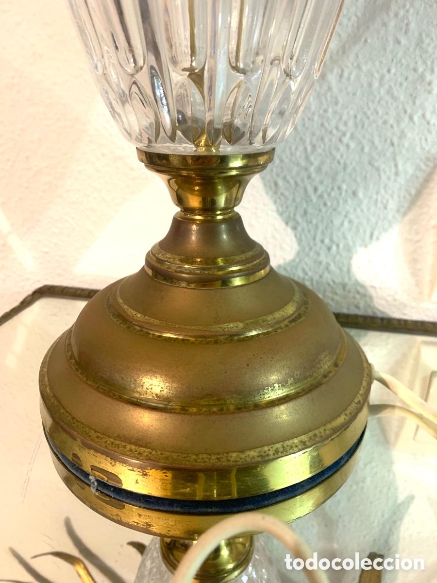 Vintage: L&Aacute;MPARA VINTAGE DE CRISTAL - Foto 3