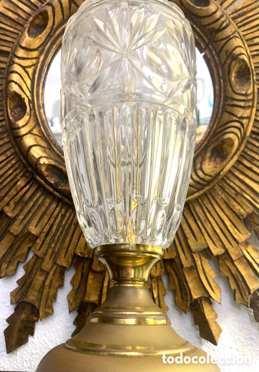 Vintage: L&Aacute;MPARA VINTAGE DE CRISTAL - Foto 5