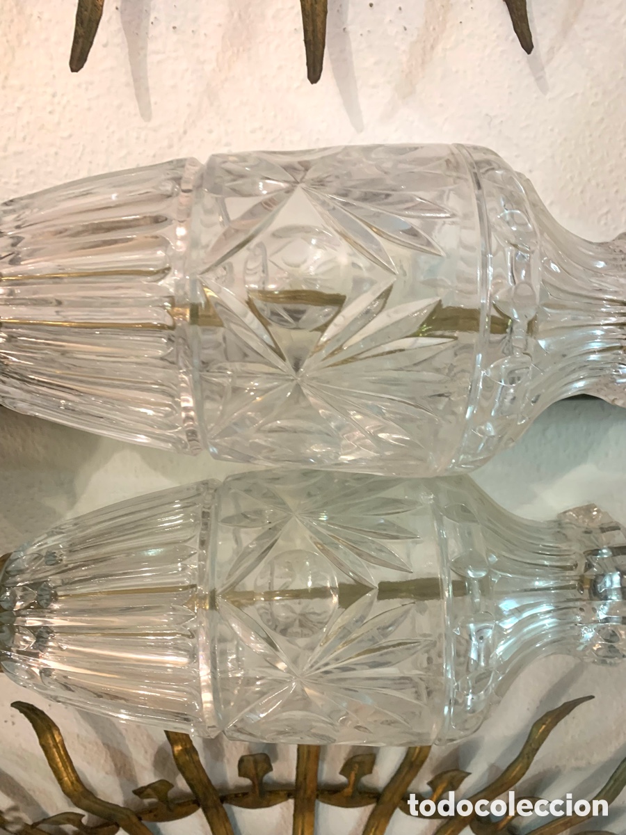 Vintage: L&Aacute;MPARA VINTAGE DE CRISTAL - Foto 7