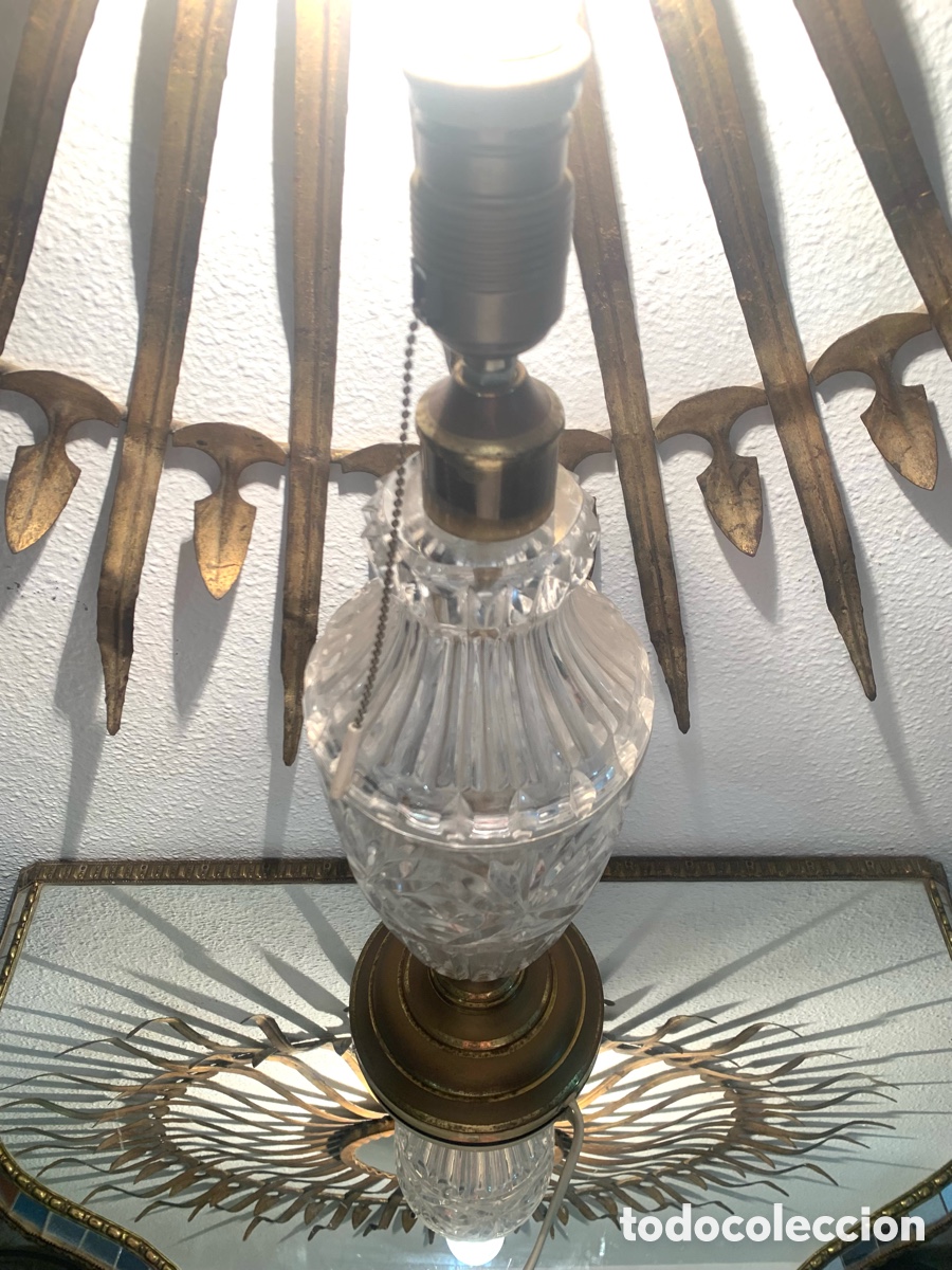 Vintage: L&Aacute;MPARA VINTAGE DE CRISTAL - Foto 10