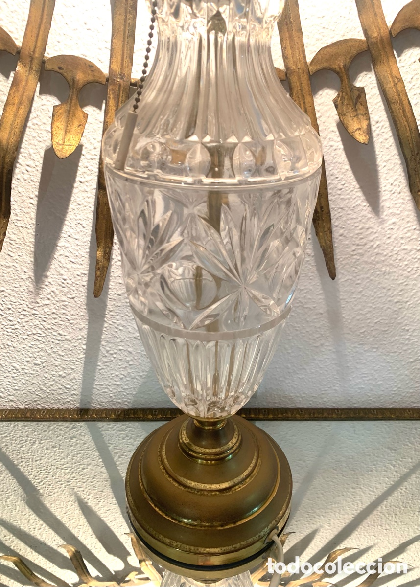Vintage: L&Aacute;MPARA VINTAGE DE CRISTAL - Foto 11
