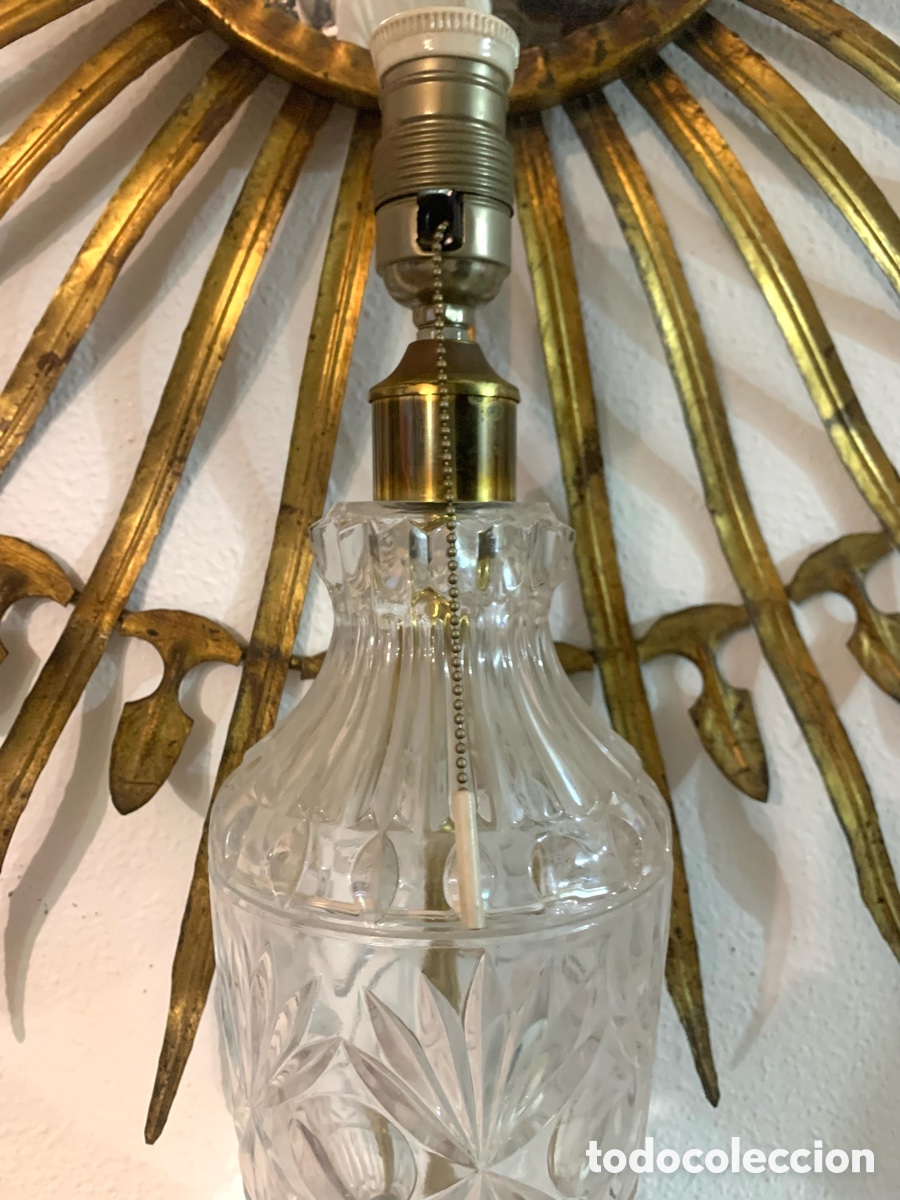 Vintage: L&Aacute;MPARA VINTAGE DE CRISTAL - Foto 12