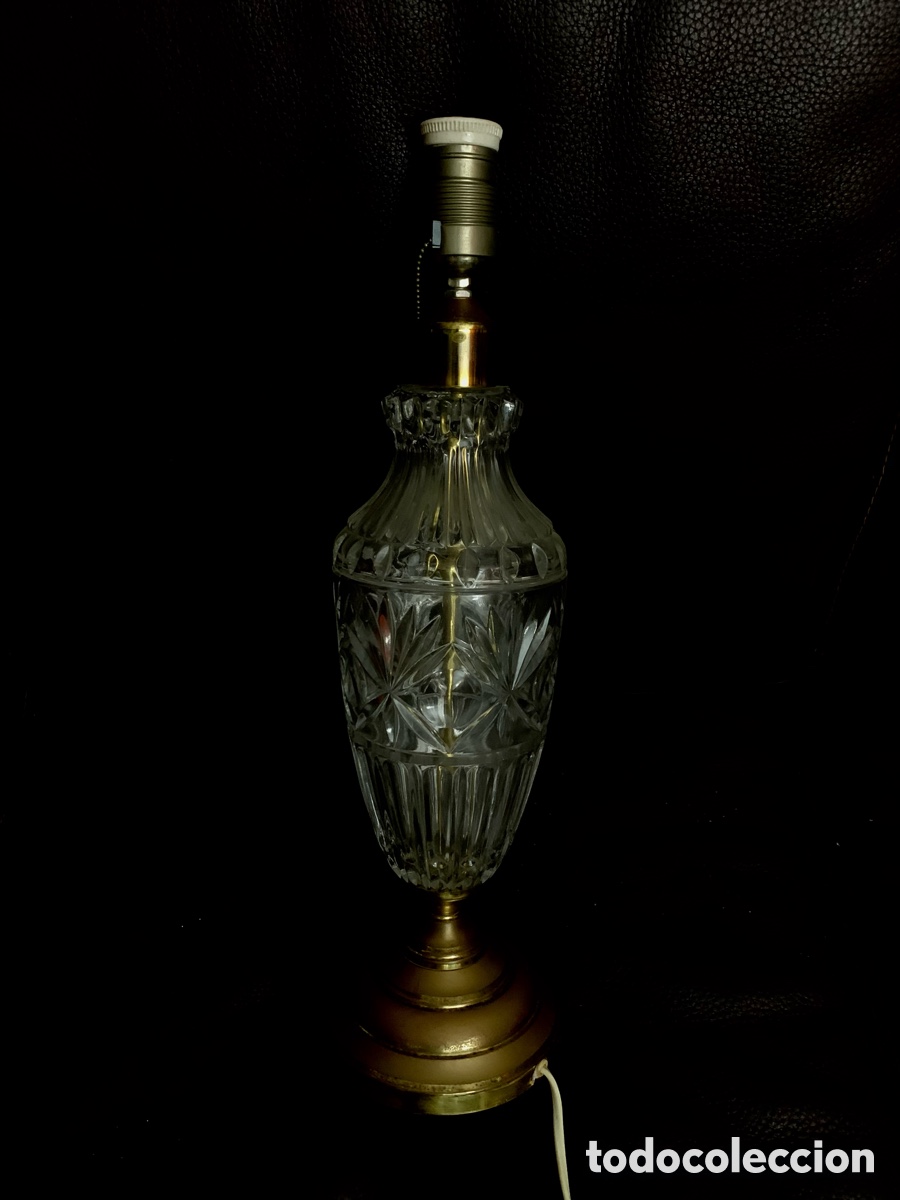 Vintage: L&Aacute;MPARA VINTAGE DE CRISTAL - Foto 13