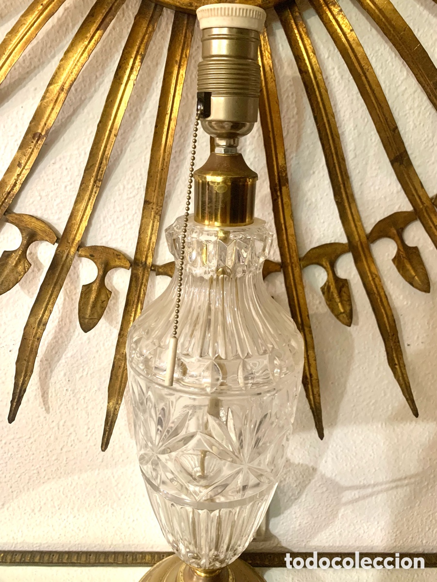 Vintage: L&Aacute;MPARA VINTAGE DE CRISTAL - Foto 16