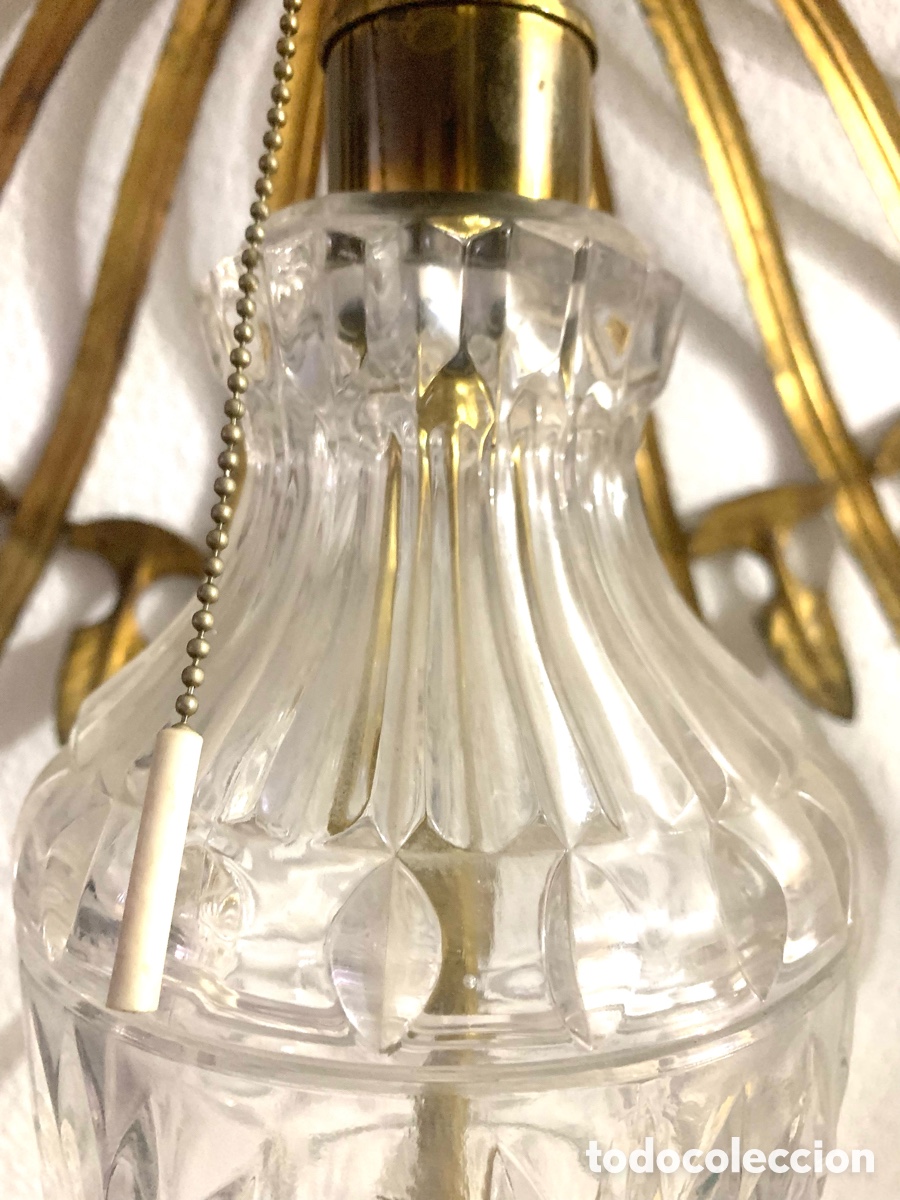 Vintage: L&Aacute;MPARA VINTAGE DE CRISTAL - Foto 17