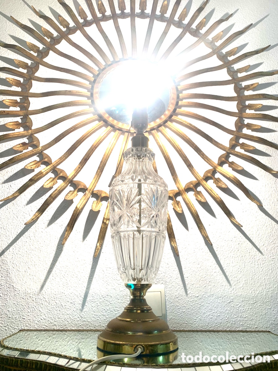 Vintage: L&Aacute;MPARA VINTAGE DE CRISTAL - Foto 18