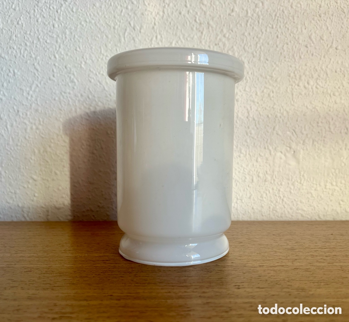 Vintage: Tulipa opalina blanca forma cil&iacute;ndrica - Foto 5