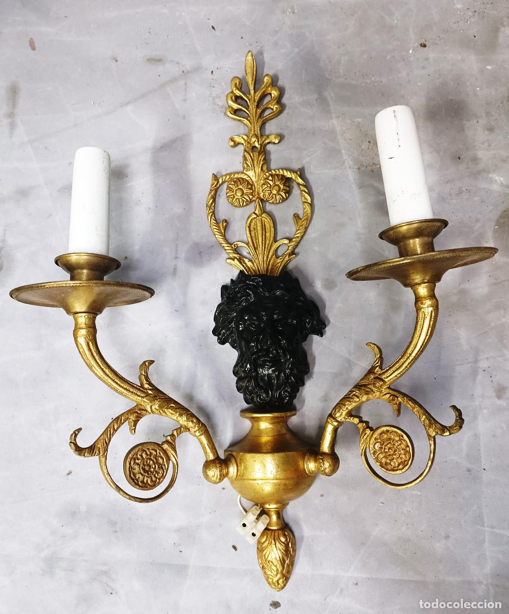 Vintage: Lampara bronce aplique imperio - Foto 1