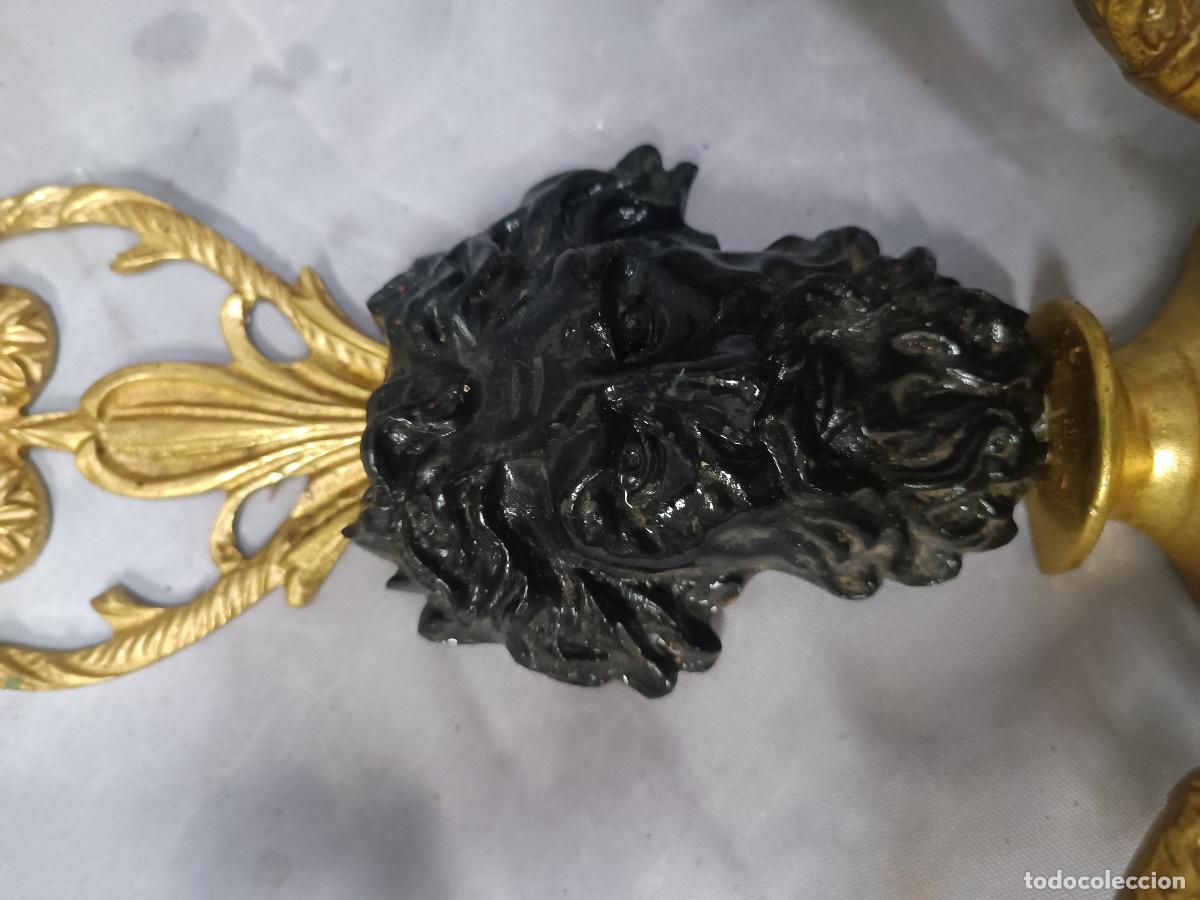 Vintage: Lampara bronce aplique imperio - Foto 4