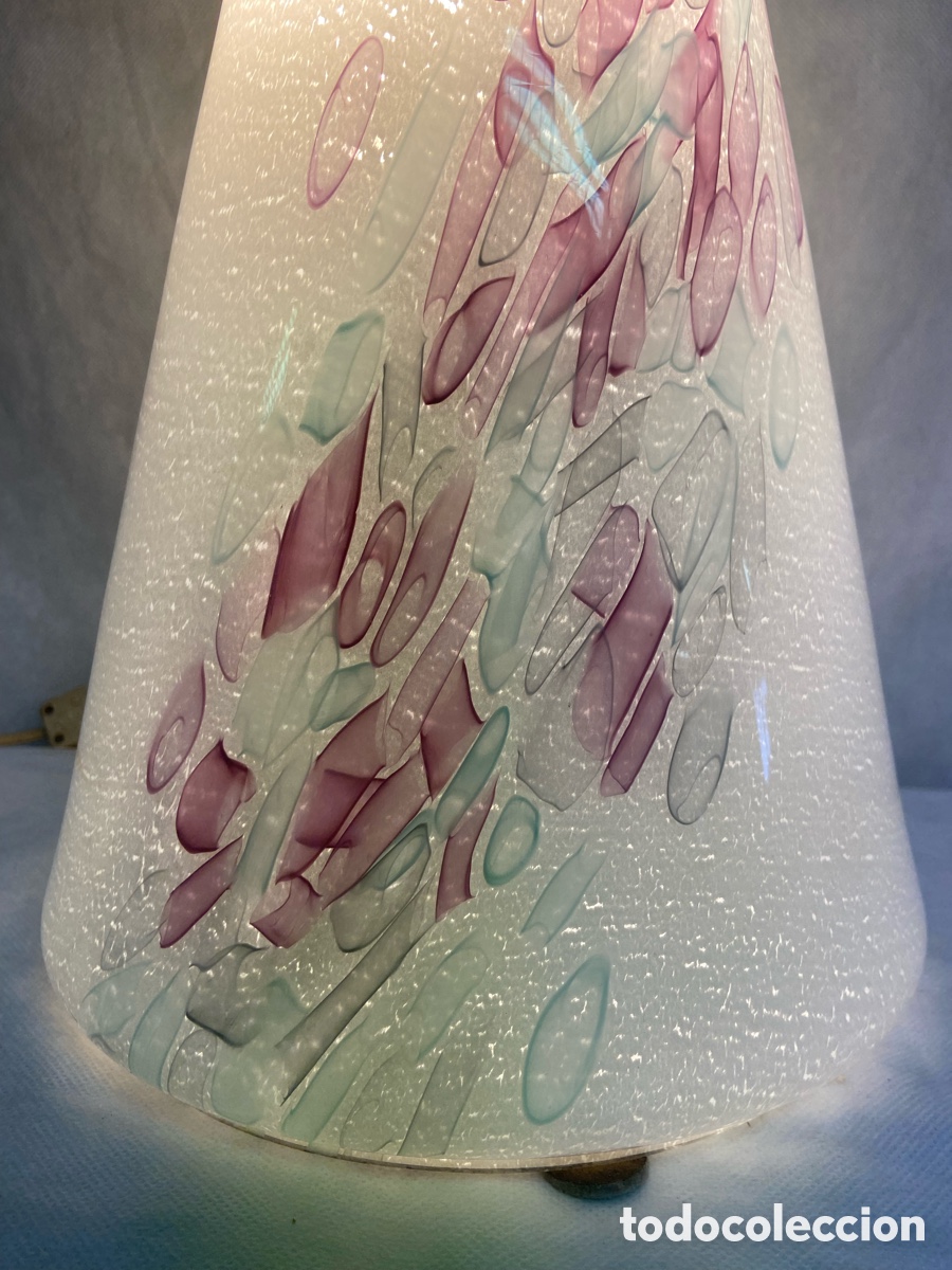 Vintage: L&aacute;mpara sobremesa Cristal de Murano - Foto 7