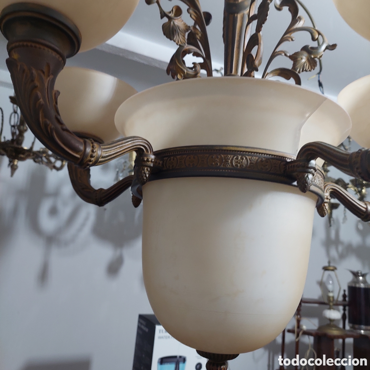 Vintage: Lampara bronce alabast - Foto 2