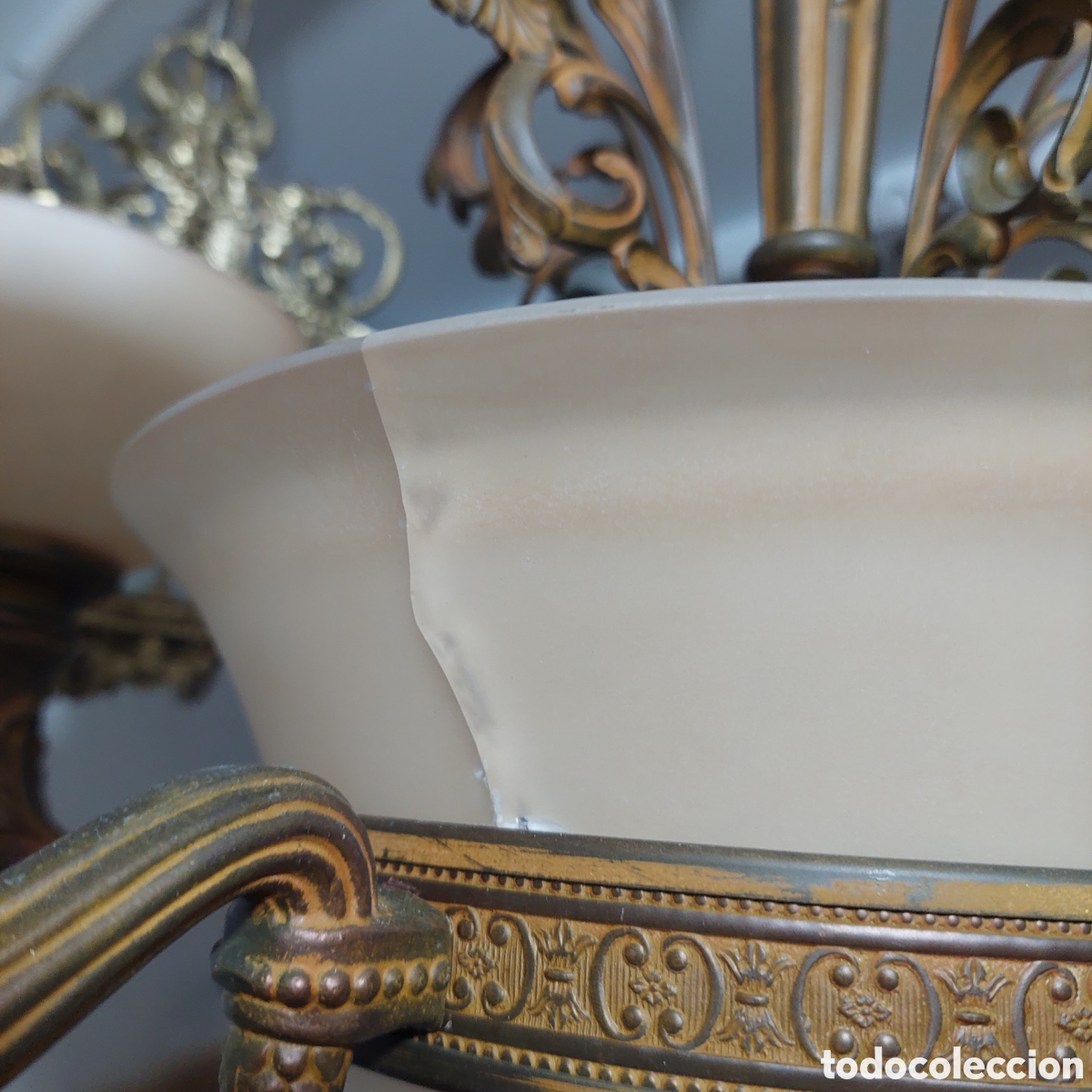 Vintage: Lampara bronce alabast - Foto 4