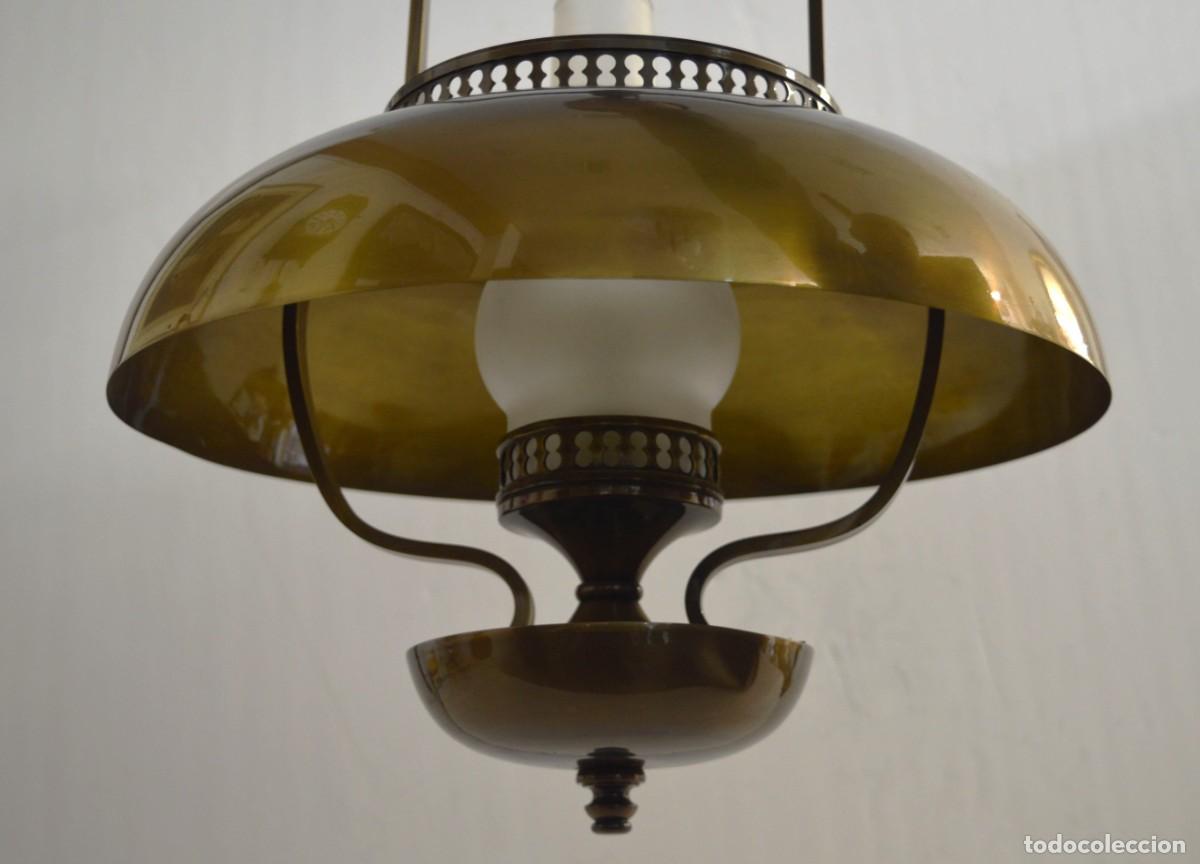 Vintage: L&aacute;mpara techo aluminio anodizado - Foto 4