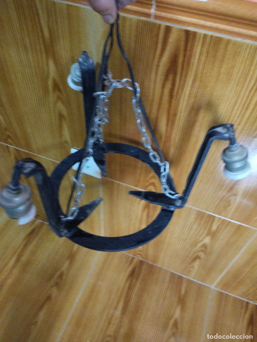 Vintage: LAMPARA RUSTICA HECHA DE TRIPODE - Foto 1