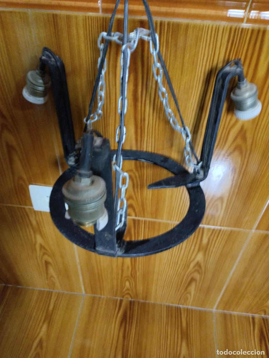 Vintage: LAMPARA RUSTICA HECHA DE TRIPODE - Foto 3
