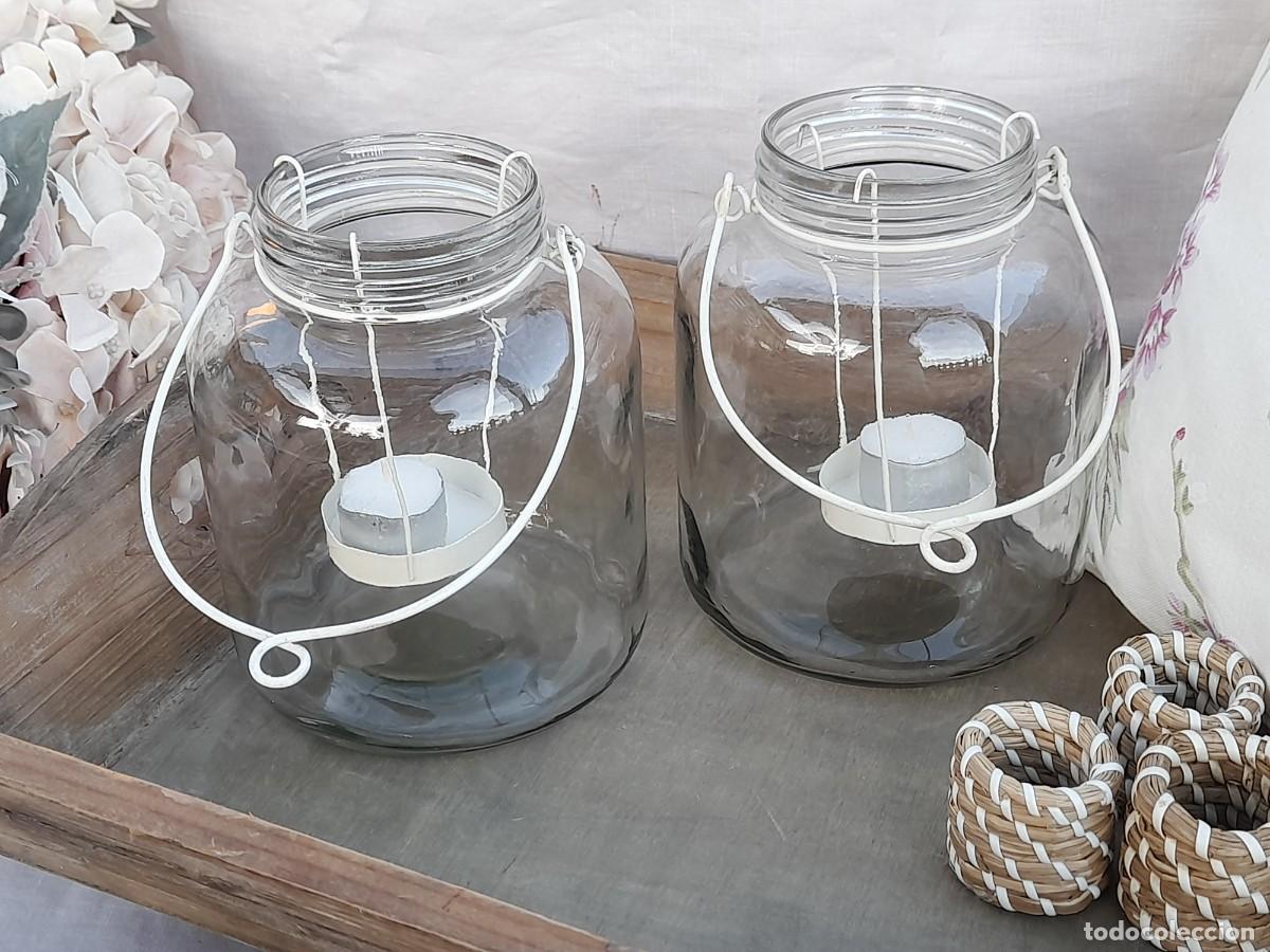 Vintage: 2 faroles de cristal - Foto 3