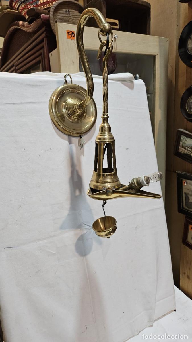 Vintage: aplique en metal lamparilla - Foto 1