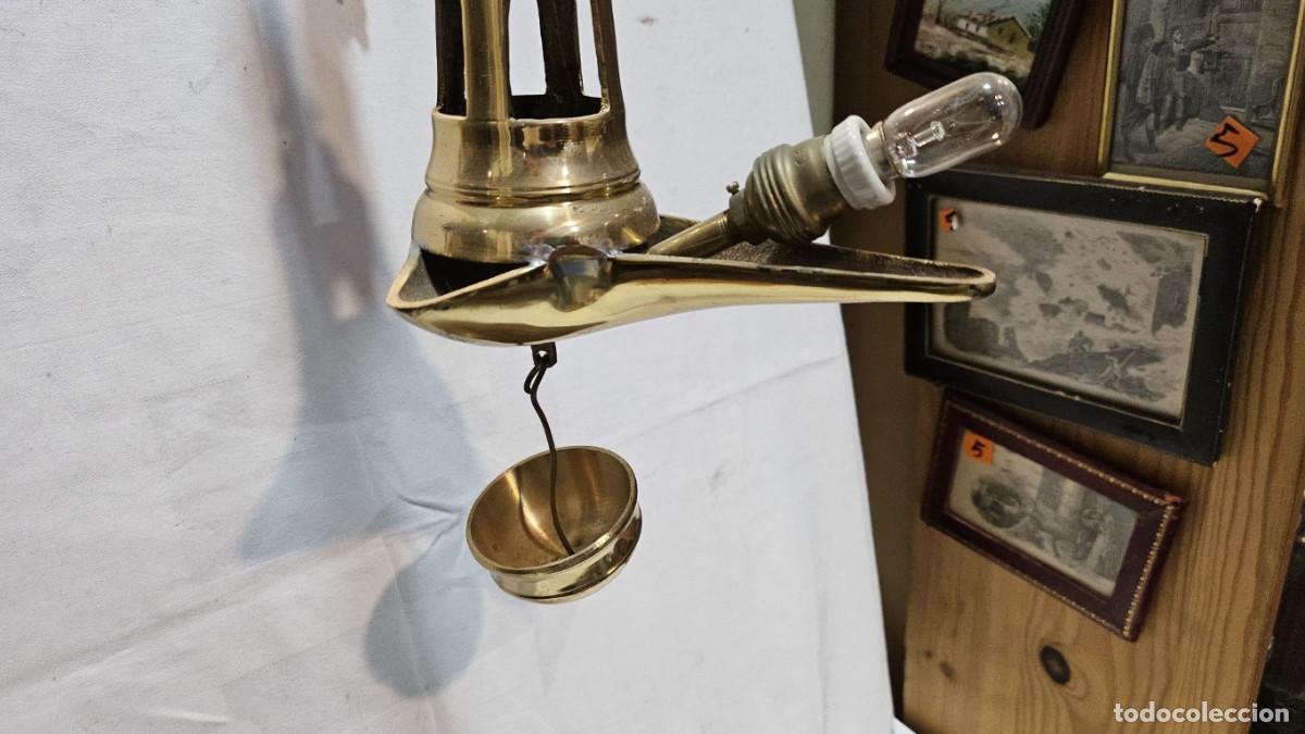 Vintage: aplique en metal lamparilla - Foto 3