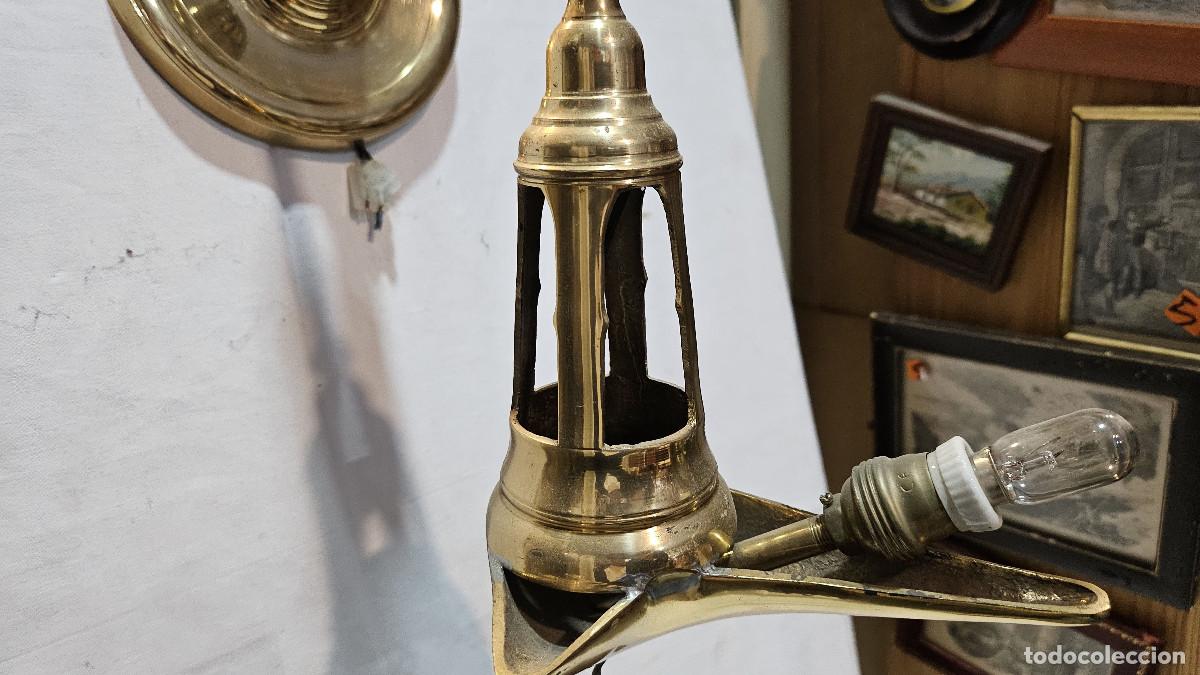 Vintage: aplique en metal lamparilla - Foto 6